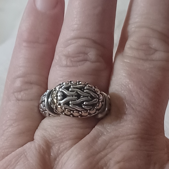 John Hardy Classic Chain Ring, SS & 18k, Size 6 - Picture 12 of 12